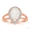White Fire Champagne Opal Ring